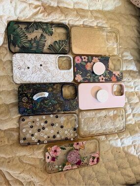 Assorted Floral & Patterned Pink, Gold, Green, White Phone Case Collection